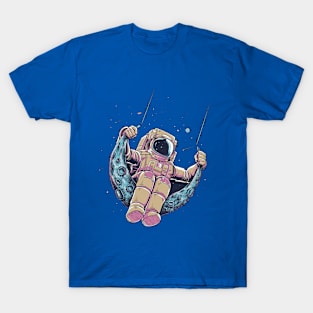 Astronaut in moon swing T-Shirt